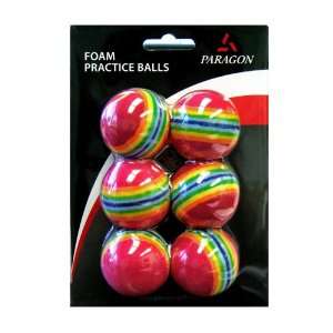 Paragon Foam Golf Balls Rainbow 6 Pack 