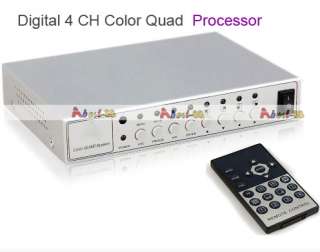 Channel CCTV Security Camera Video QUAD Processor + REMOTE CONTROL