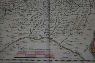 ERBACH HESSEN HEIDELBERG KARTE JANSSONIUS 1640 #A307S  