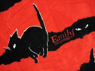 Emily The Strange Kitty Stripes Raschel Blanket 60 x 50  