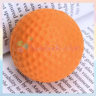  Elastic PU Foam Ball Sports Training Practice Orange 41mm Diameter