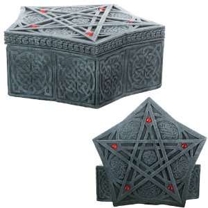  Celtic Spell Engraved Box   Cold Cast Resin   2 Height 