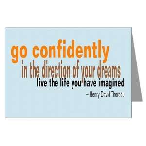 Thoreau quot;Go Confidentlyquot; Greeting Cards Motivational Greeting 