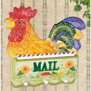  French ROOSTER MAIL HOLDER key Rack home kitchen decor 