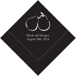 100 Personalized PERFECT PAIR Wedding Napkins  