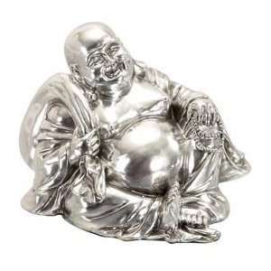 Silver Colored Happy Laughing Buddha 