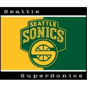 NBA All Star Blanket/Throw Seattle Supersonics   Basketball Fan Shop 