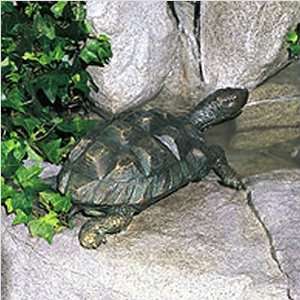  12 Bronze Diamondback Turtle Garden Fountain Yard Art 