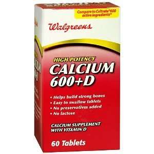   Calcium 600mg+D Tablets, 60 ea Health 
