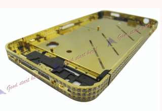 Gold Diamond Plating Plate Bezel Frame Middle Chassis Housing For 