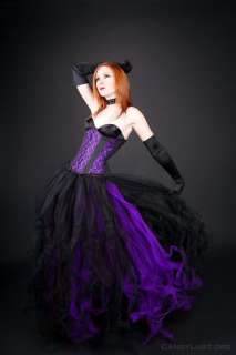 Black Dark Purple Prom Wedding Gown TuTu Skirt Formal  