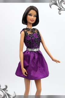 LD1138 BN Purple Fashion Casual Wear Dress Barbie FR G  