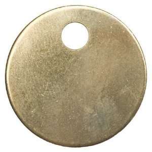  Blank Metal Tags Blank Tag,Round,Dia, 2 In.,PK 100 Office 