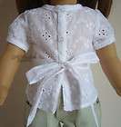 18 Inch DOLL CLOTHES Beige Embroidered Peasant Blouse FLAT RATE 