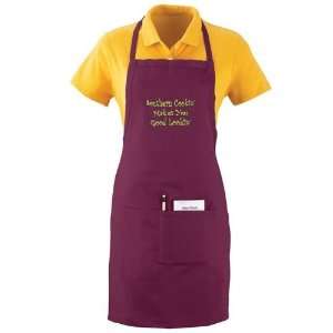 Augusta Oversized Waiter Apron With Pockets   Maroon 