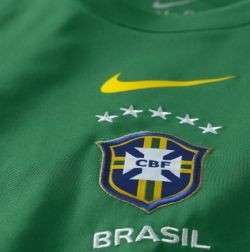   Nikes BRAZIL short sleeve Pre Match Training jersey for WC 2010