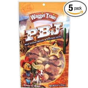 Waggin Train PBJ Peanut Butter Flavored Biscuits, 6 Ounce Package 
