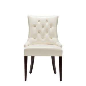  Safavieh Safavieh Amanda Cream Leather Chair   MCR4515B 