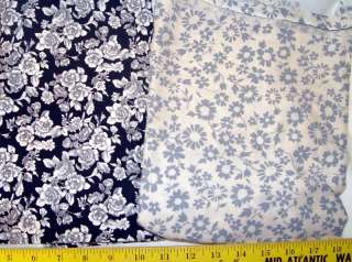 FLORAL WOVEN FABRICS COTTON & POLY ABOUT 1 YD SY 47  