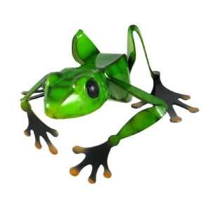  Cool 3D Green Metal Tree Frog Shelf Sitter Statue