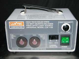 Luxtec 1150 Endoscope Halogen Fiber Optic Light Source  