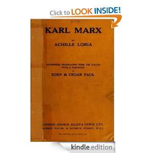 Karl Marx (1920) Eden Paul, Cedar Paul, Achille Loria  
