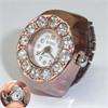 Jewelry Crystal Elastic Silvery Finger Ring Watch 0.9  