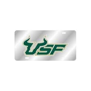  License Plate   IMPRESSIONS USF LETTERS W/ U LOGO SILVER 