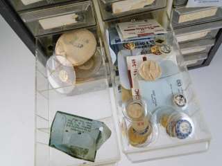 Vintage Pocket Watch Glass Crystal Wristwatch Parts Cabinet 1000+ 18s 