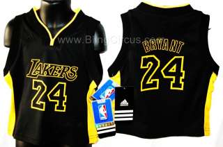 adidas LA Lakers Kobe Bryant Black Toddler Jersey 2T 4T  
