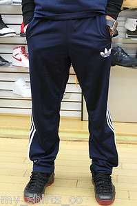 Adidas Originals Classic Trefoil FireBird Logo Track Pants Navy Blue 