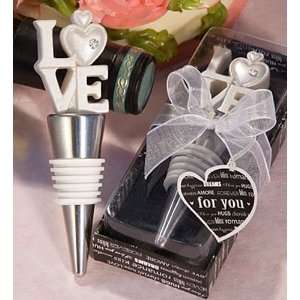 Bridal Shower / Wedding Favors  LOVE Themed Bottle Stoppers (1   17 