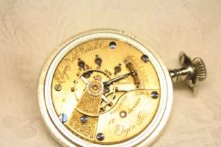 Elgin Pocket Watch Railroad 17 Jewels Adjusted Arabic Dial Lever Set 