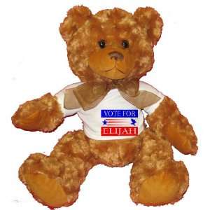  VOTE FOR ELIJAH Plush Teddy Bear with WHITE T Shirt Toys 