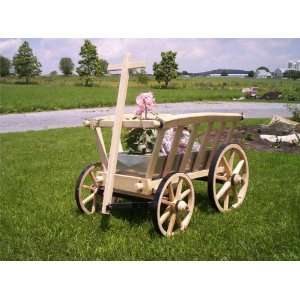  Amish Old Fashioned Small Rustic Goat Wagon with Liner 