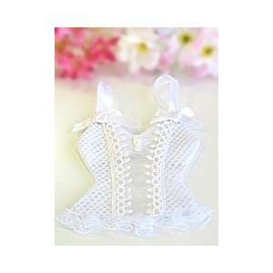  White Sheer Lace Camisole Favor Bag   Pack of 5 