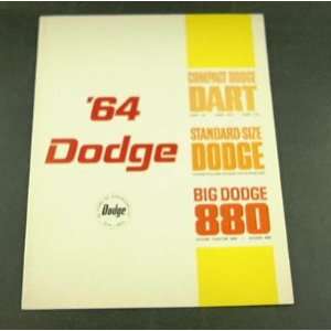  1964 64 DODGE BROCHURE Dart 270 Polara 400 Custom 880 