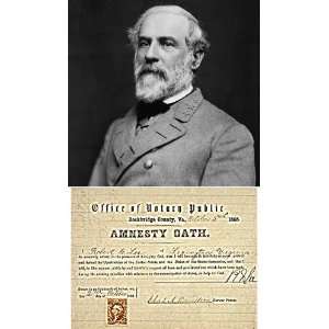  General Robert E. Lee (CSA) Amnesty Oath 1865 Document 8 