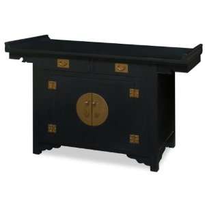  Chinese Altar Style Sideboard   Black