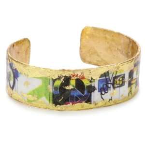  ÉVOCATEUR On Trend Peace in Many Colors Cuff Bracelet 