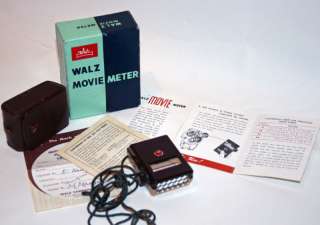 Vintage Walz Movie Meter Leather Case & Original Box  