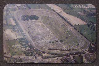 1950s Aerial Indy 500 Speedway Racing Indianapolis IN  