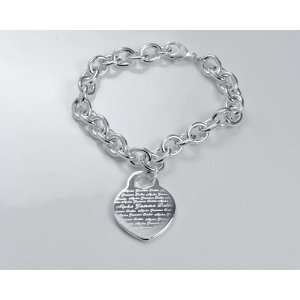  Alpha Gamma Delta Sorority Silver Heart Bracelet Jewelry