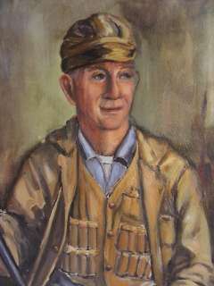 Awesome Vintage Portrait~Oil Painting~Duck Hunter~Decoys~Great Man 