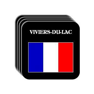 France   VIVIERS DU LAC Set of 4 Mini Mousepad Coasters