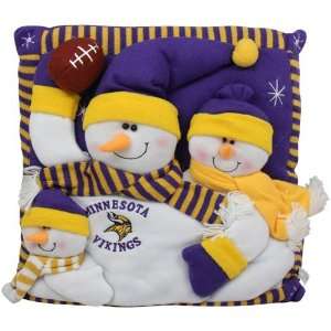    Minnesota Vikings 18 Snowman Family Pillow