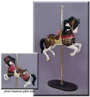 FULL SIZE Carousel Horse Brown Pinto Hand Painted  