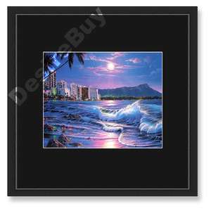 16x16 Christian Riese Lassen, Waikiki Romance, FRAMED   Seascape 