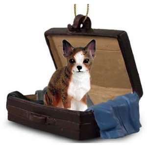  Chihuahua in Suitcase Christmas Ornament