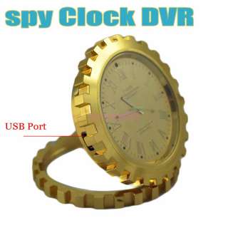 Gold Spy Alarm Clock Hidden DVR Camera Motion Detect 4G  